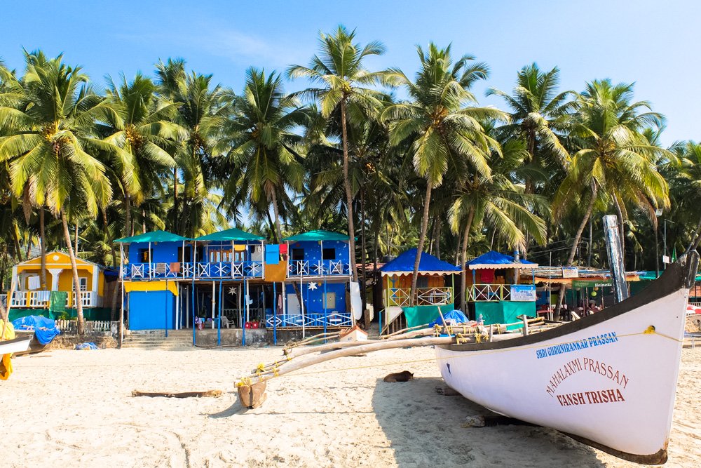 Palolem pludmalē, Goa - Labākās budžeta viesnīcas Goa